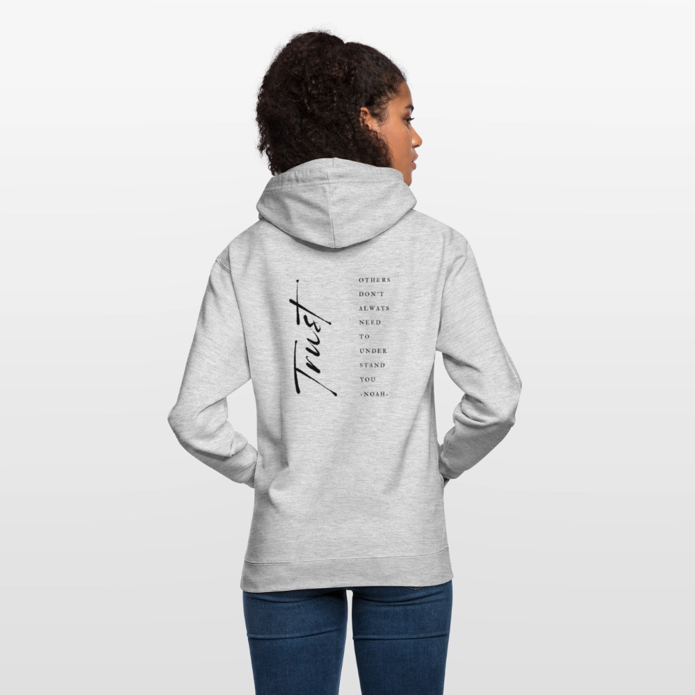 trust - Unisex Hoodie - Hellgrau meliert