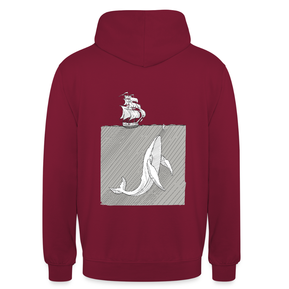 saved by grace - Backprint Unisex Hoodie - Bordeaux
