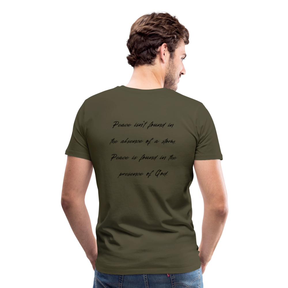 Peace in his presence - Männer T-Shirt - Khaki