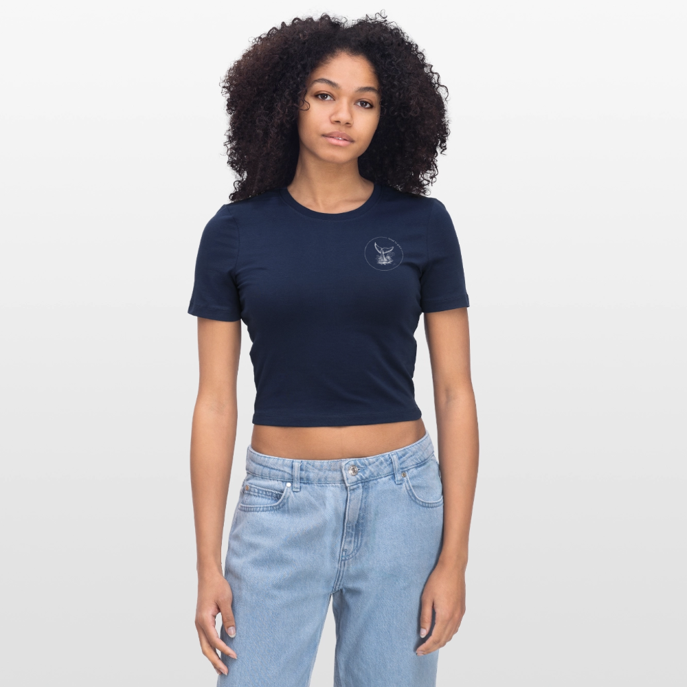 saved by grace - Cropped Frauen T-Shirt - Light Navy