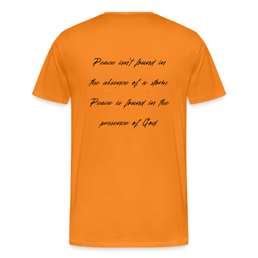 Peace in his presence - Männer T-Shirt - Orange