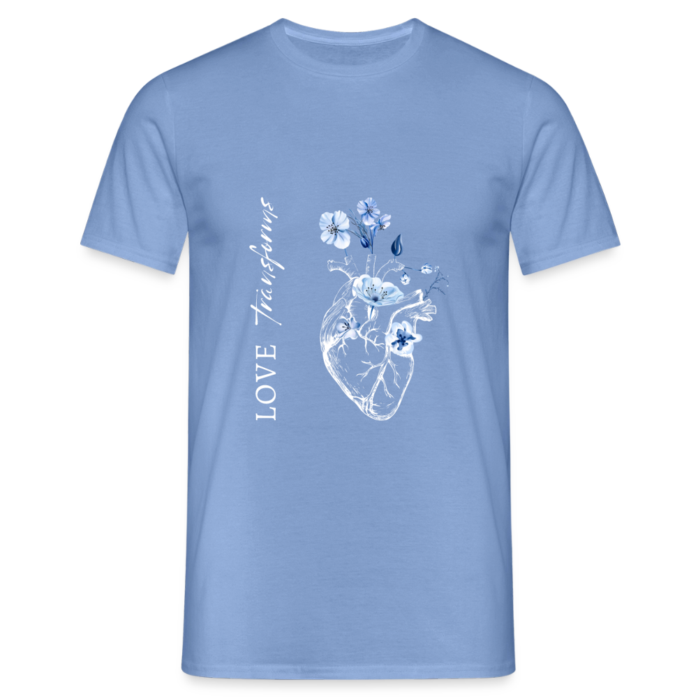 Love transforms - Männer T-Shirt - Carolina Blue