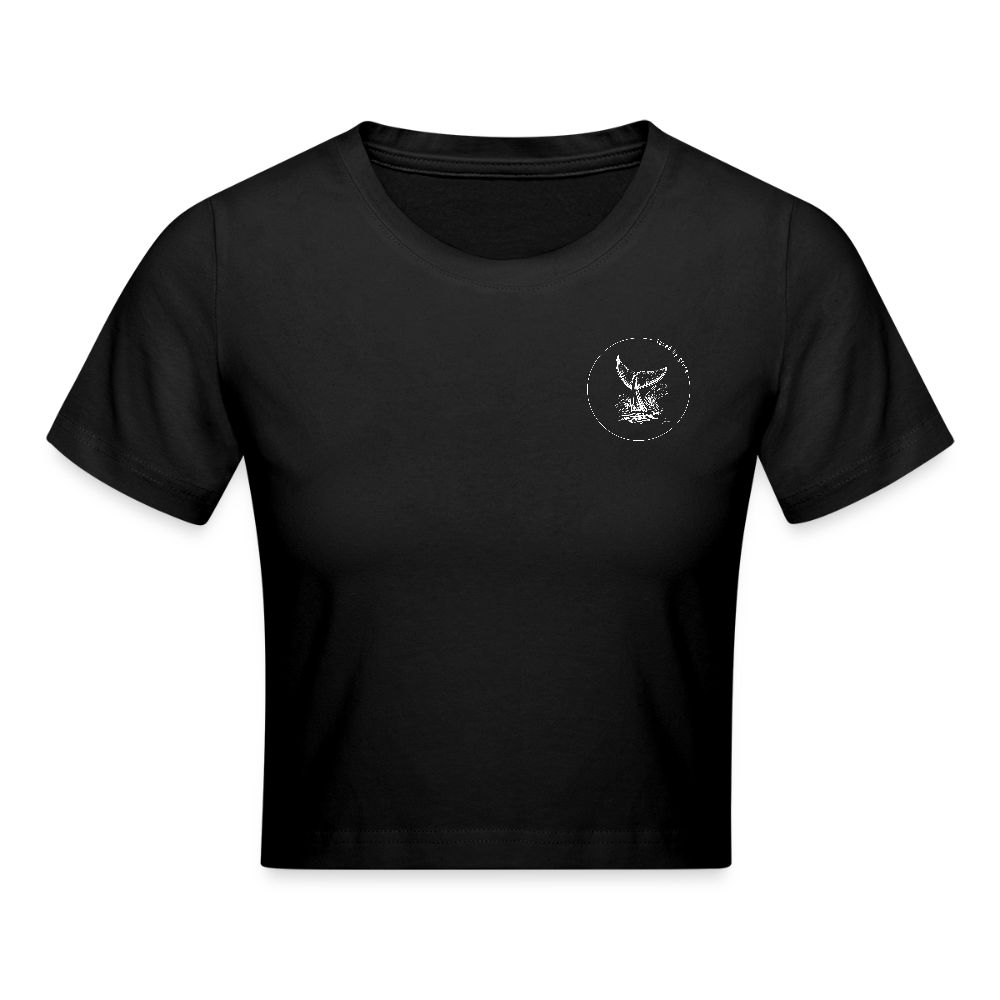 saved by grace - Cropped Frauen T-Shirt - Schwarz