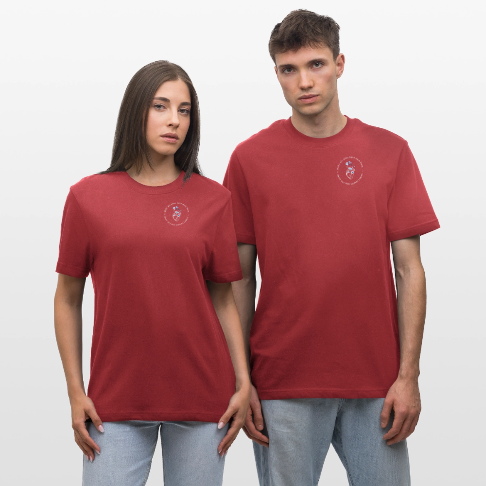 Behüte dein Herz - Unisex Bio-T-Shirt - Erdrot