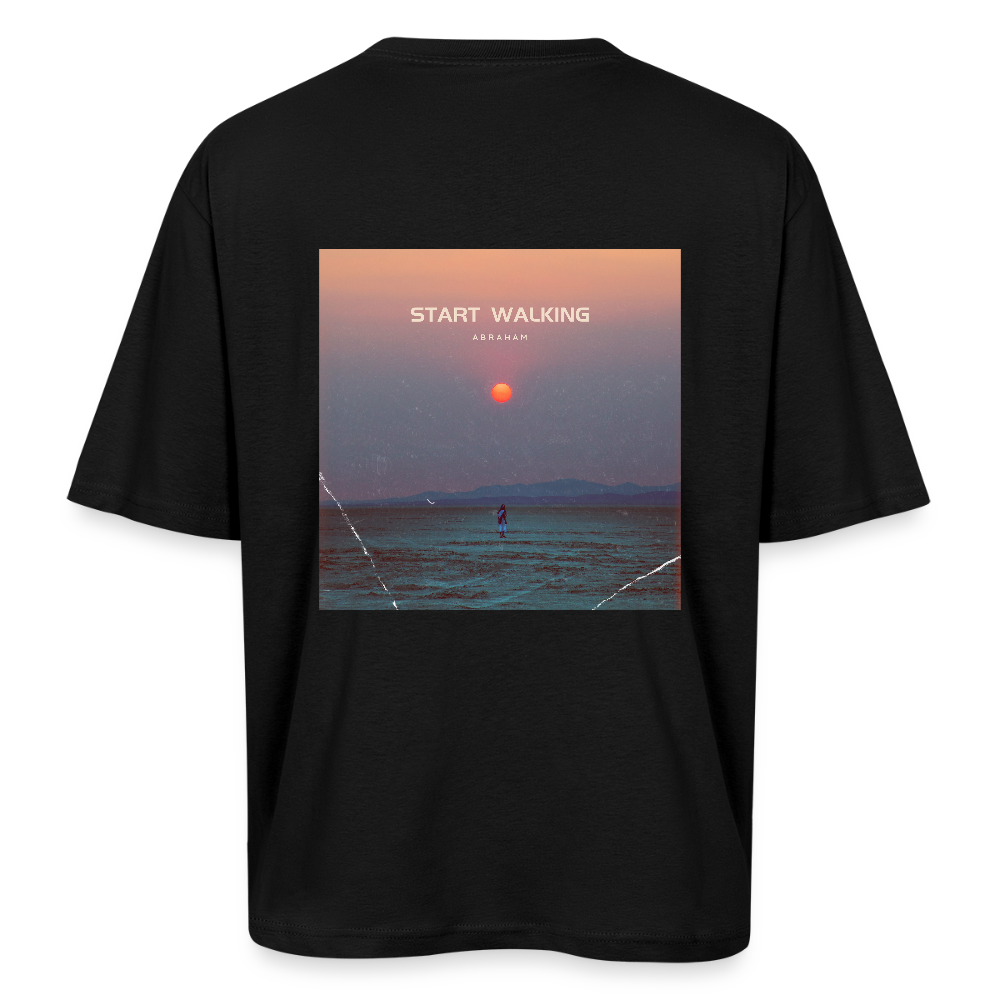 Start Walking - Oversized Unisex T-Shirt - Schwarz