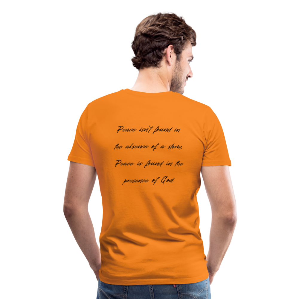Peace in his presence - Männer T-Shirt - Orange