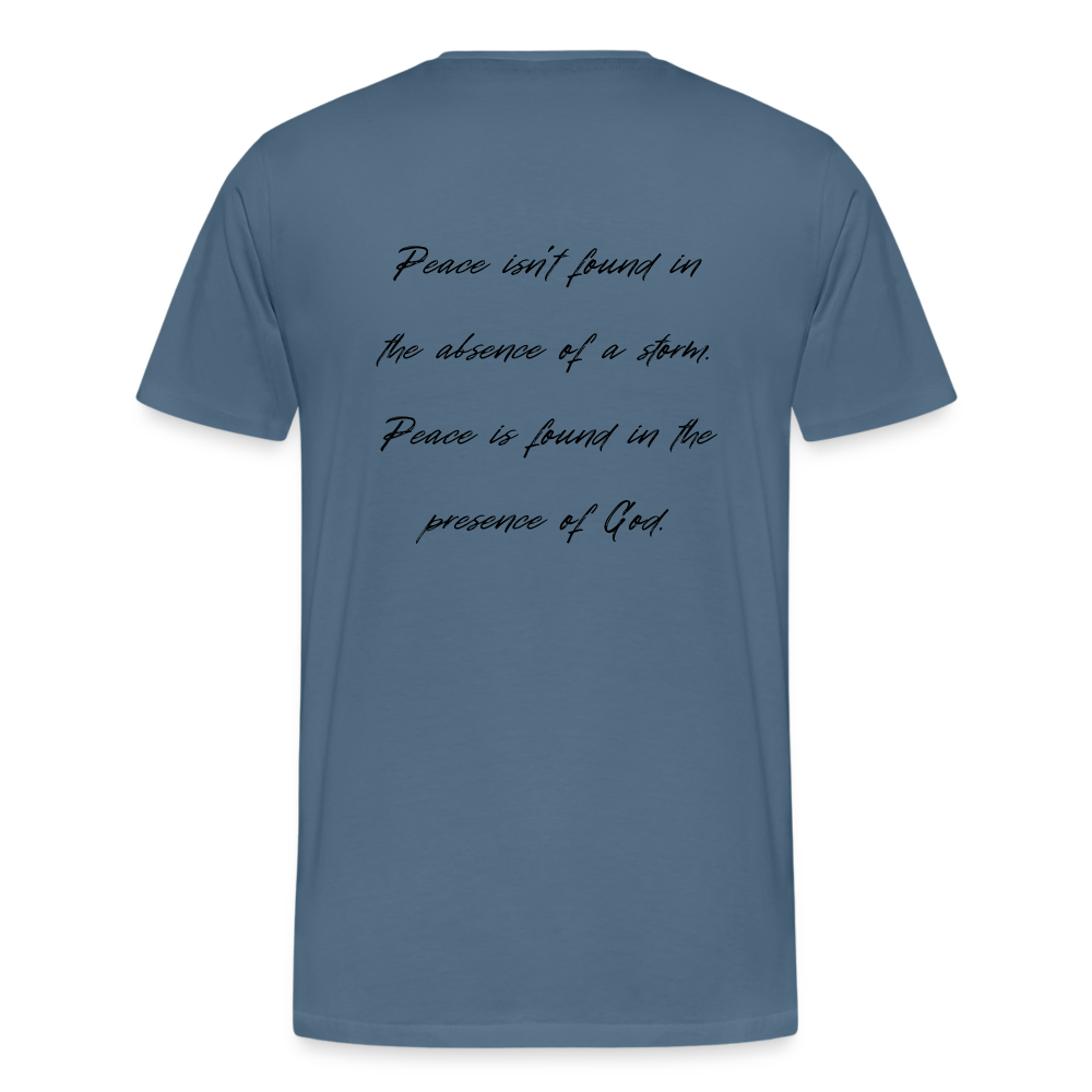 Peace in his presence - Männer T-Shirt - Blaugrau