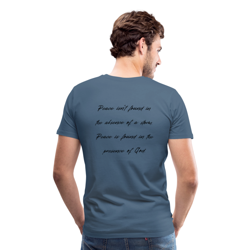 Peace in his presence - Männer T-Shirt - Blaugrau