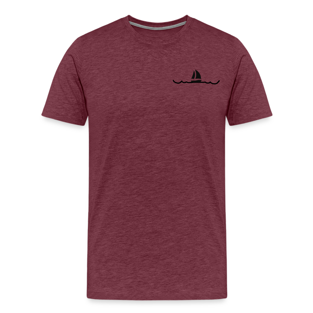 Peace in his presence - Männer T-Shirt - Bordeauxrot meliert