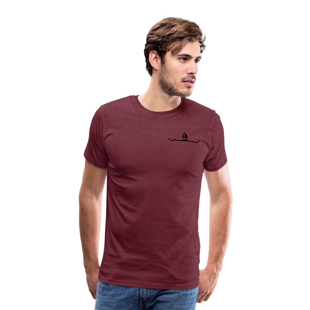 Peace in his presence - Männer T-Shirt - Bordeauxrot meliert