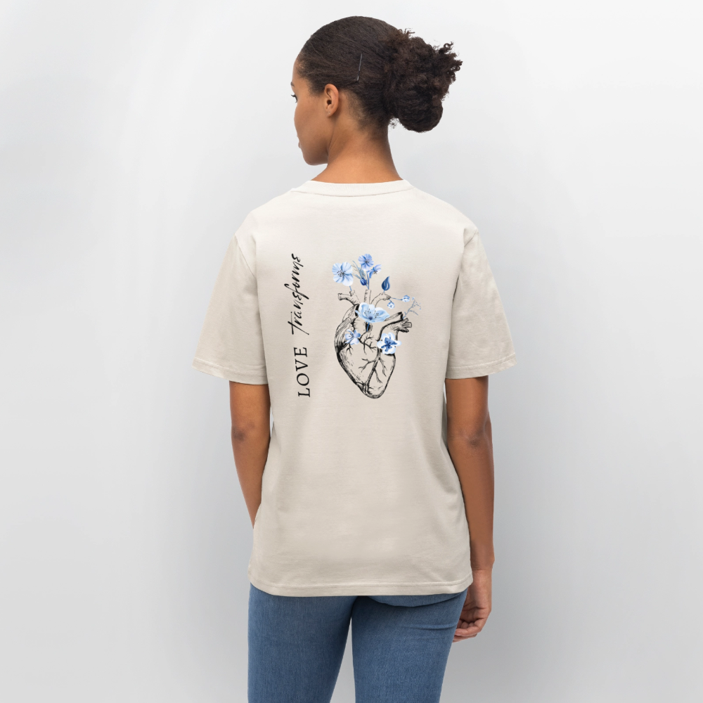 Love transforms - Oversized Unisex T-Shirt - Naturweiß 