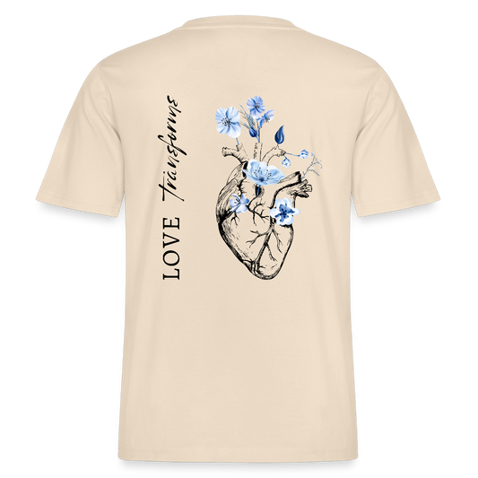 Love transforms - Oversized Unisex T-Shirt - Weißgrau