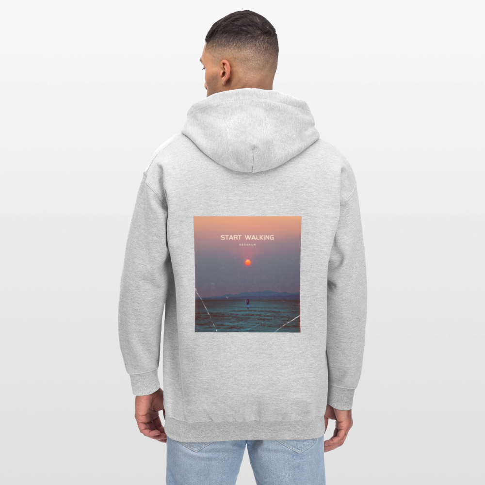 Start walking - Unisex Hoodie - Hellgrau meliert