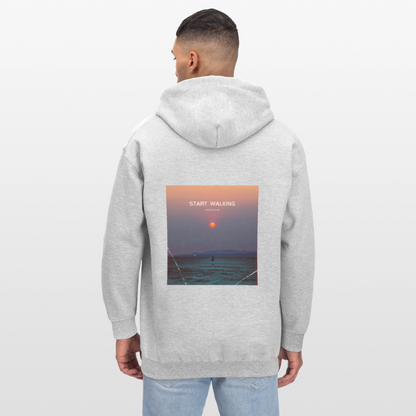 Start walking - Unisex Hoodie - Hellgrau meliert