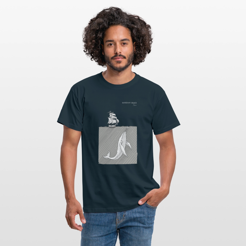 saved by grace - Männer T-Shirt - Navy
