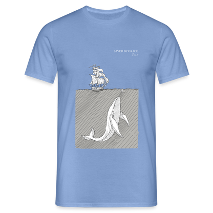 saved by grace - Männer T-Shirt - carolina blue
