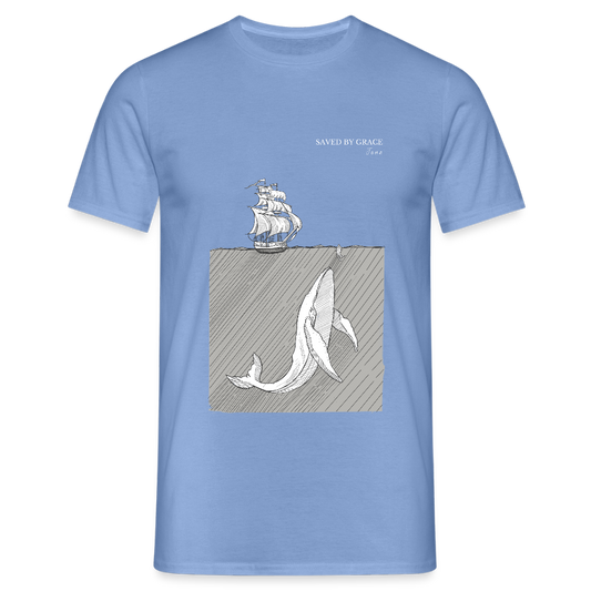 saved by grace - Männer T-Shirt - carolina blue