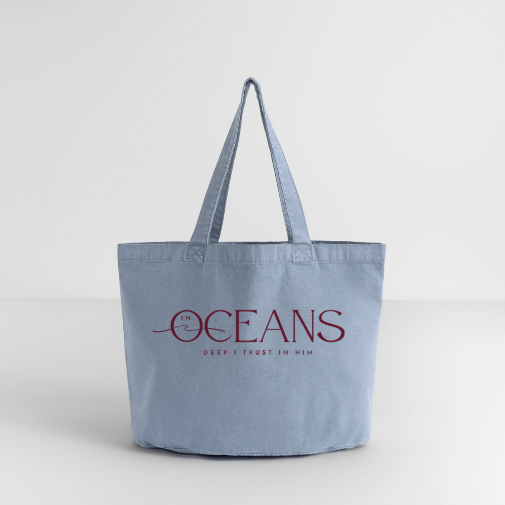 Oceans - Stoffbeutel groß - vintage light blue