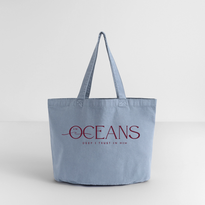 Oceans - Stoffbeutel groß - vintage light blue