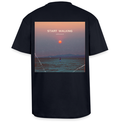 Start Walking - Oversized Unisex T-Shirt - French Navy
