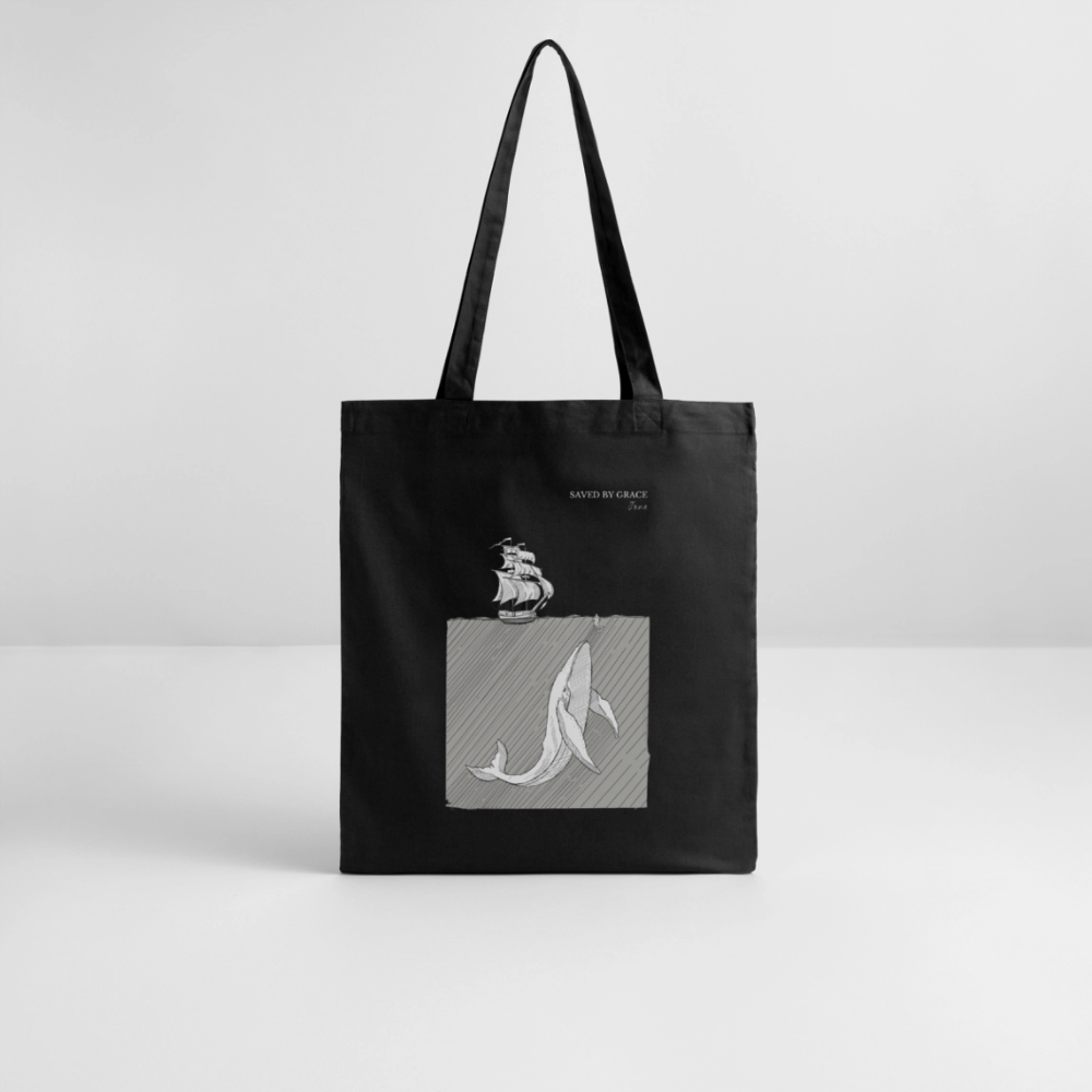 saved by grace - Stoffbeutel - Schwarz