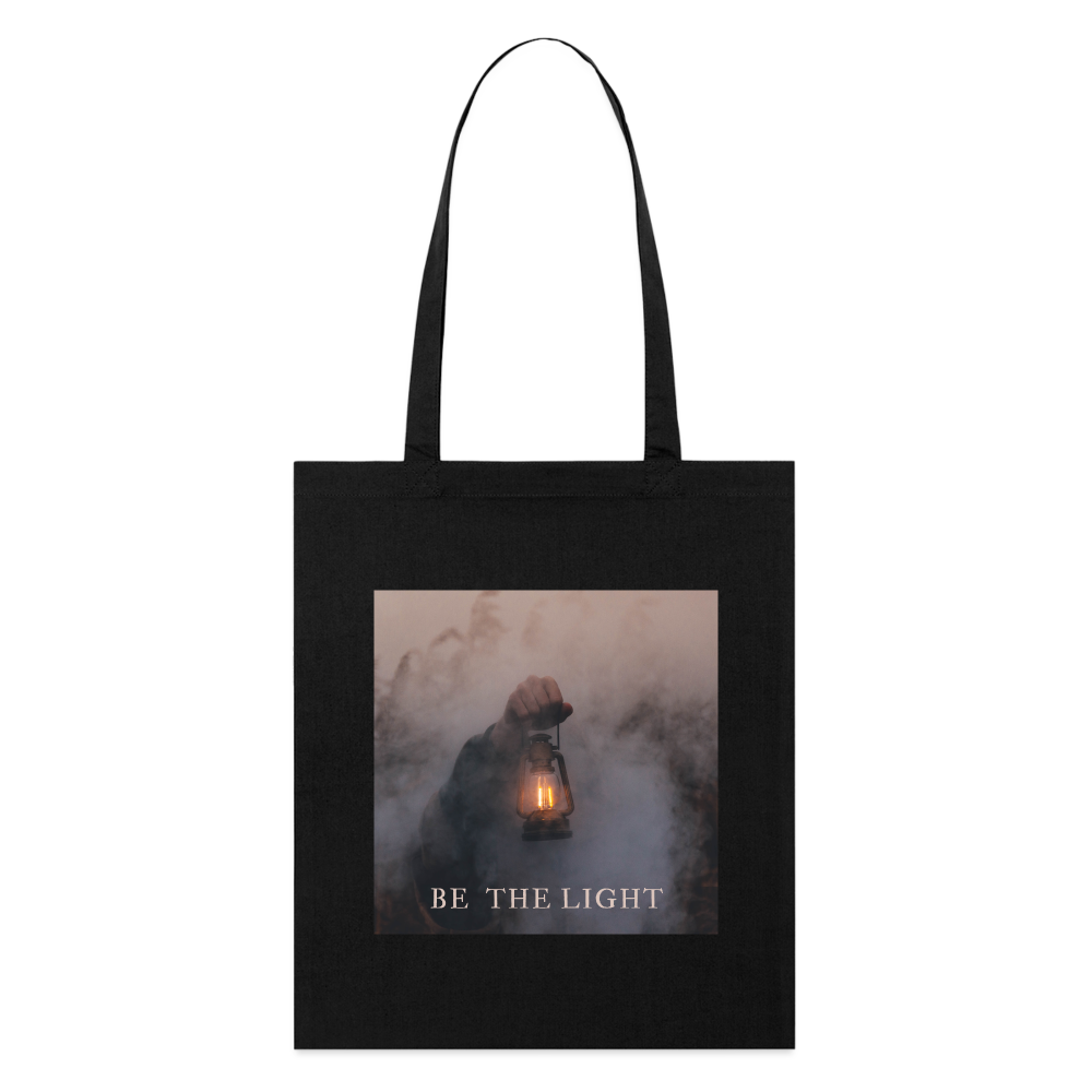 be the light - Stoffbeutel - Schwarz