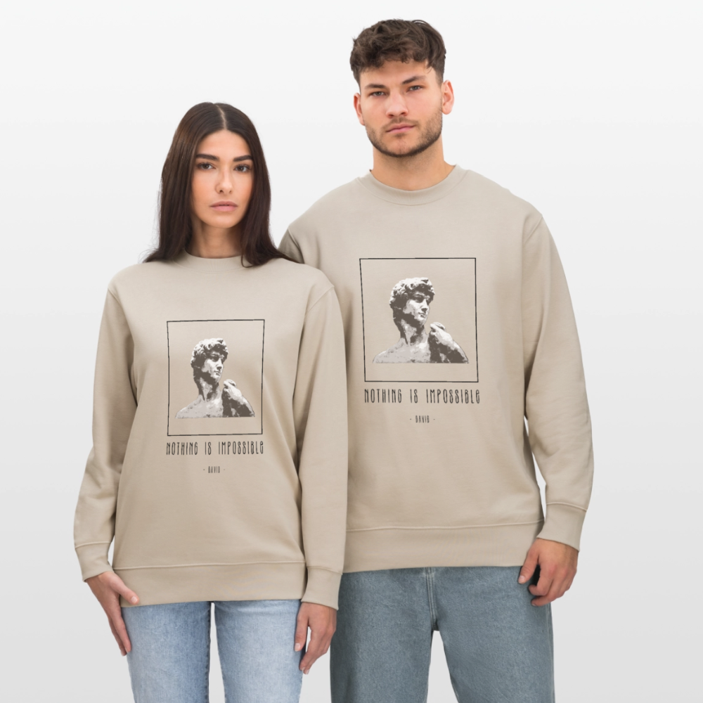 Nichts ist unmöglich - Unisex Bio-Sweatshirt - Beige