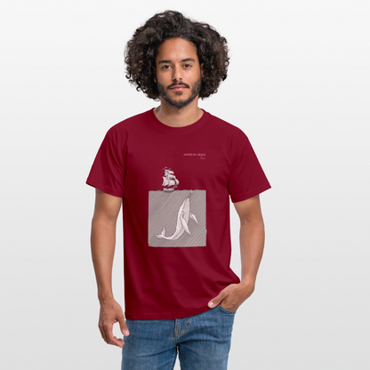 saved by grace - Männer T-Shirt - Ziegelrot