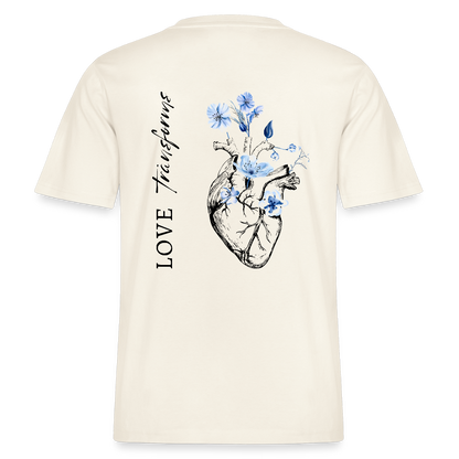 Love transforms - Oversized Unisex T-Shirt - Naturweiß 