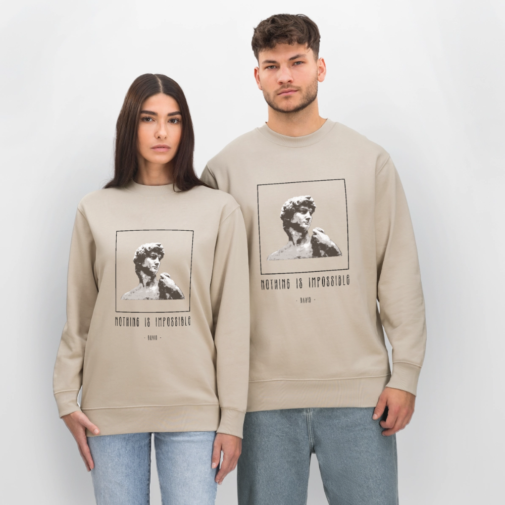 Nichts ist unmöglich - Unisex Bio-Sweatshirt - Beige