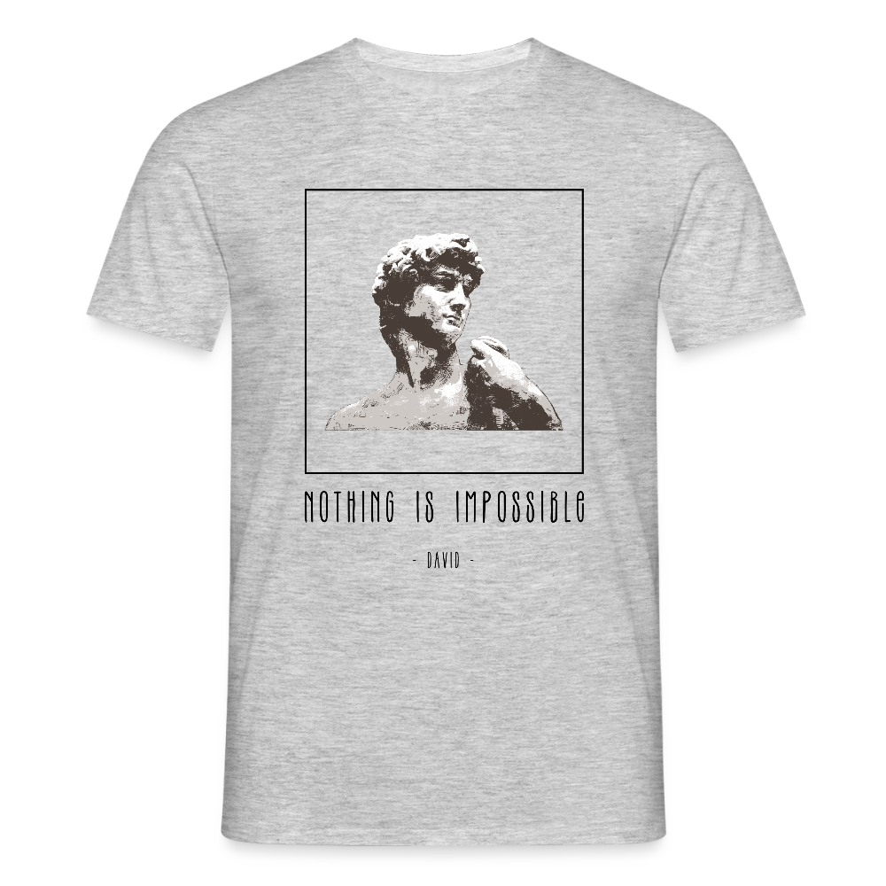 Nichts ist unmöglich - Männer T-Shirt - Grau meliert