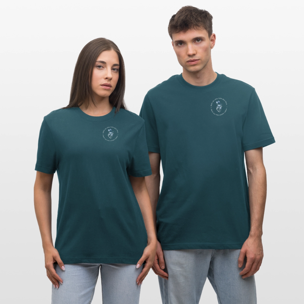 Behüte dein Herz - Unisex Bio-T-Shirt - Dunkles Petrol