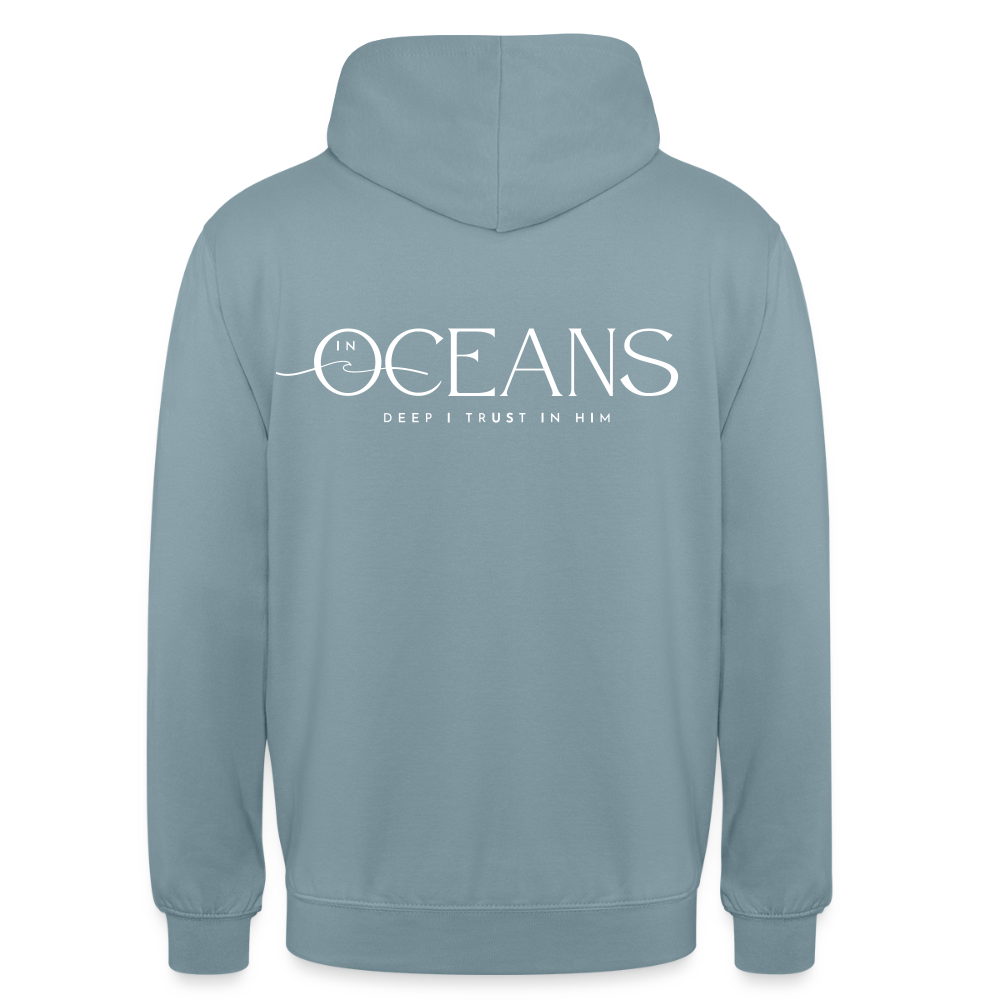 Oceans - Unisex Hoodie Backprint - Nebelblau