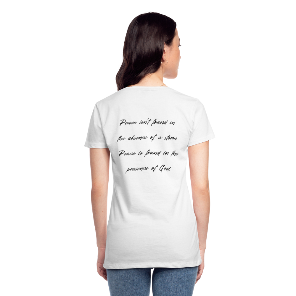 Peace in his presence - Frauen T-Shirt - Weiß