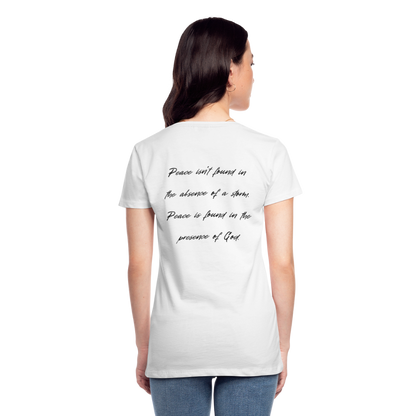 Peace in his presence - Frauen T-Shirt - Weiß