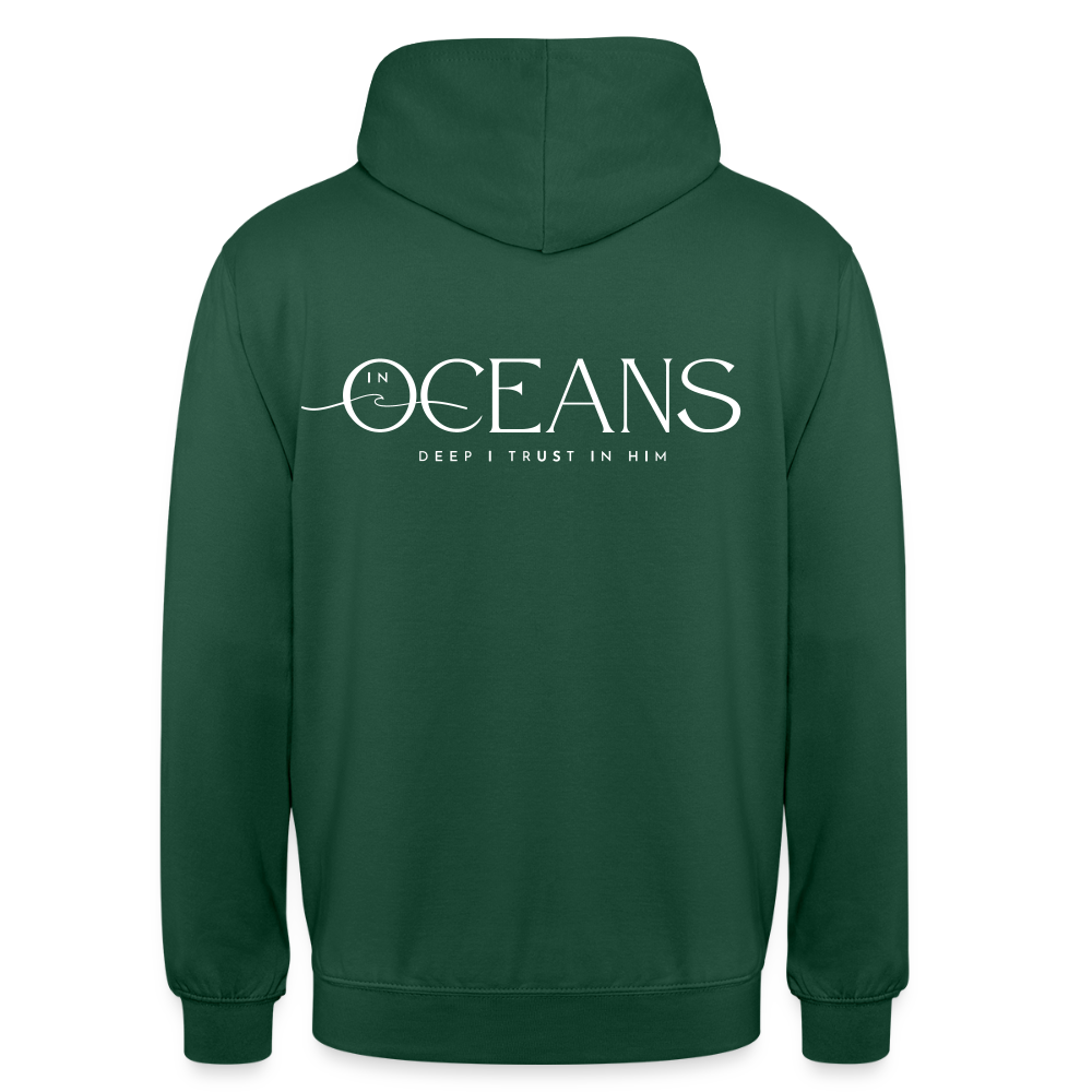 Oceans - Unisex Hoodie Backprint - Flaschengrün