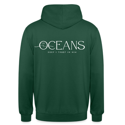 Oceans - Unisex Hoodie Backprint - Flaschengrün