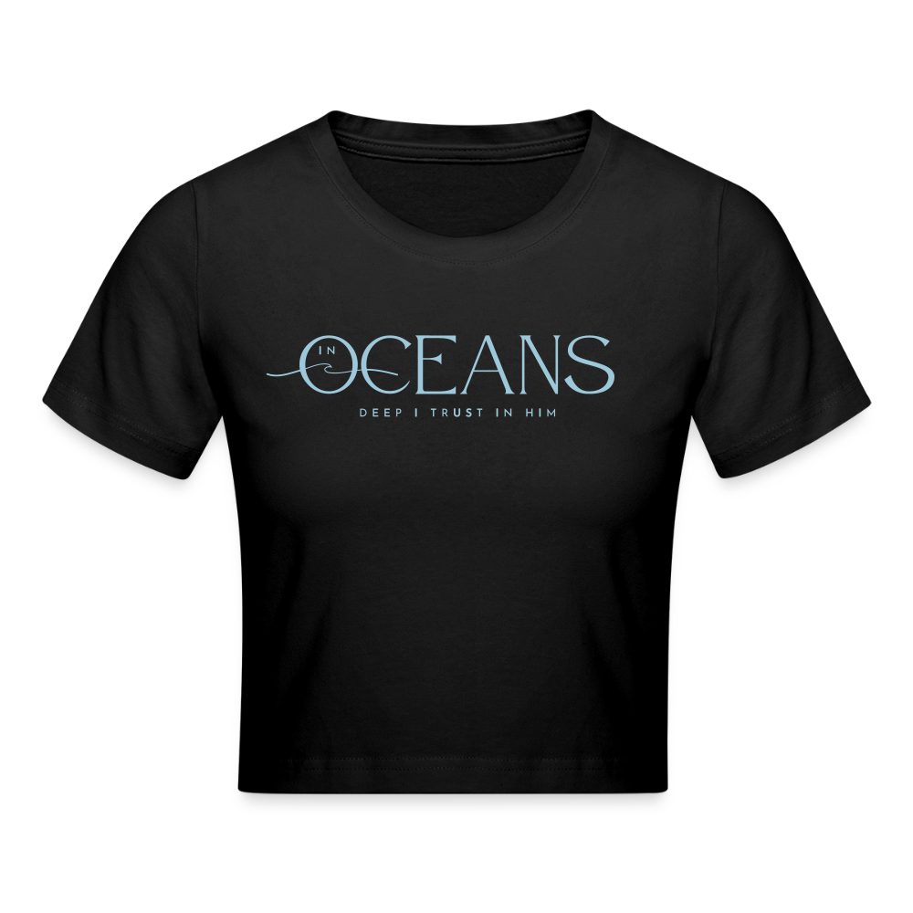 Oceans - Cropped Frauen T-Shirt - Schwarz