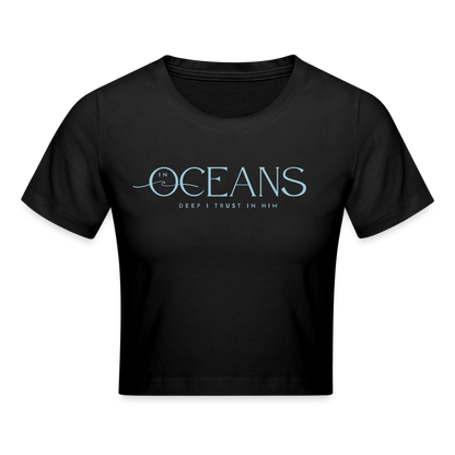 Oceans - Cropped Frauen T-Shirt - Schwarz