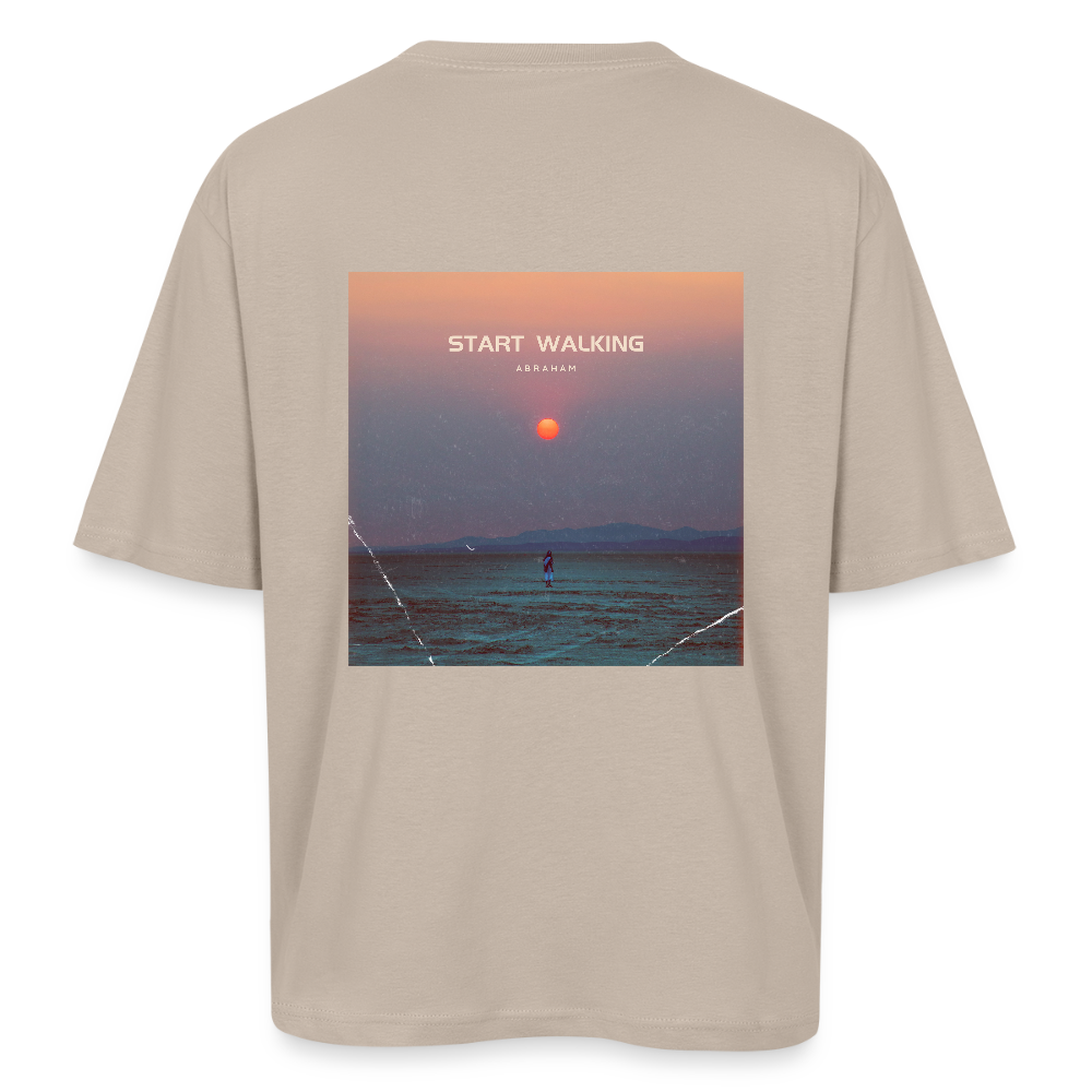 Start Walking - Oversized Unisex T-Shirt - Sahara