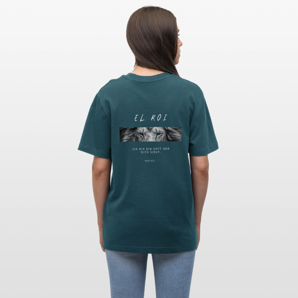 El Roi - Locker geschnittenes Unisex T-Shirt - Dunkles Petrol