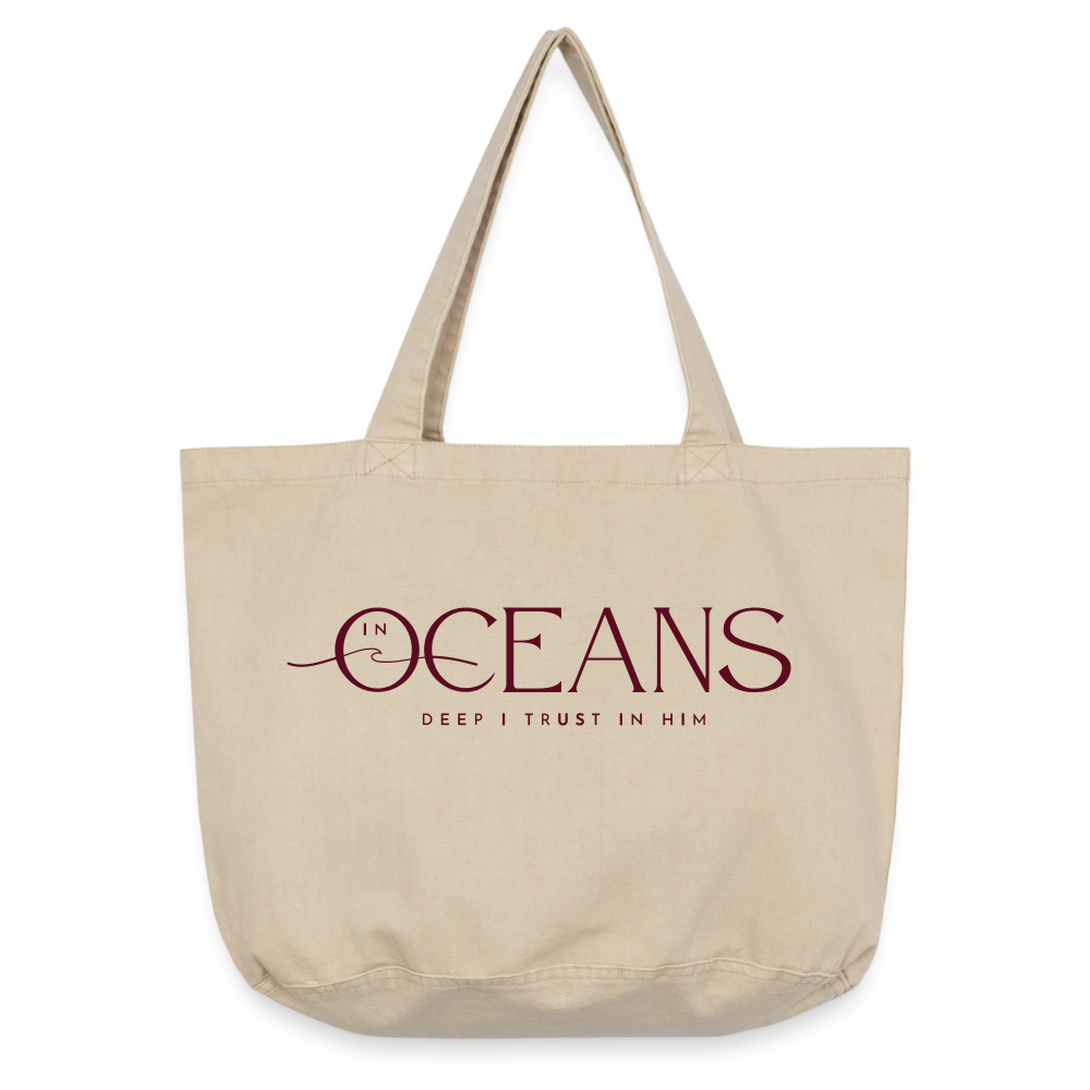 Oceans - Stoffbeutel groß - Vintage Sand 