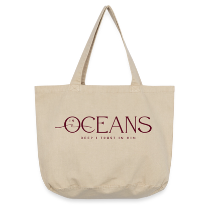Oceans - Stoffbeutel groß - Vintage Sand 