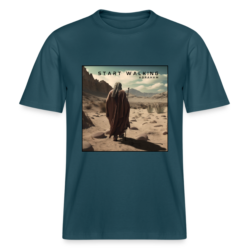 Start walking - Unisex Bio-T-Shirt - Dunkles Petrol