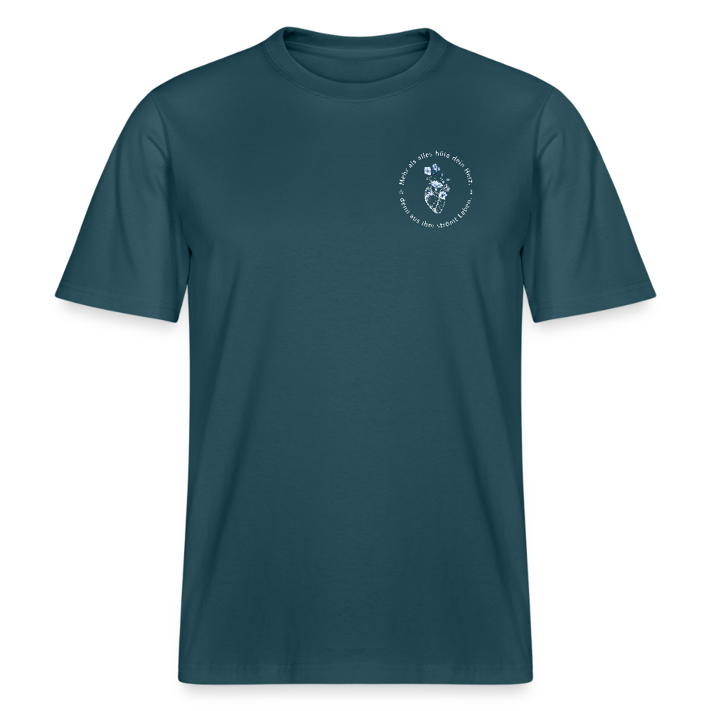 Behüte dein Herz - Unisex Bio-T-Shirt - Dunkles Petrol