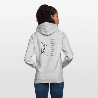 trust - Unisex Hoodie - Hellgrau meliert