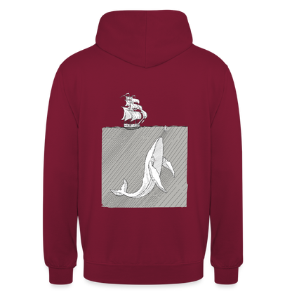saved by grace - Backprint Unisex Hoodie - Bordeaux