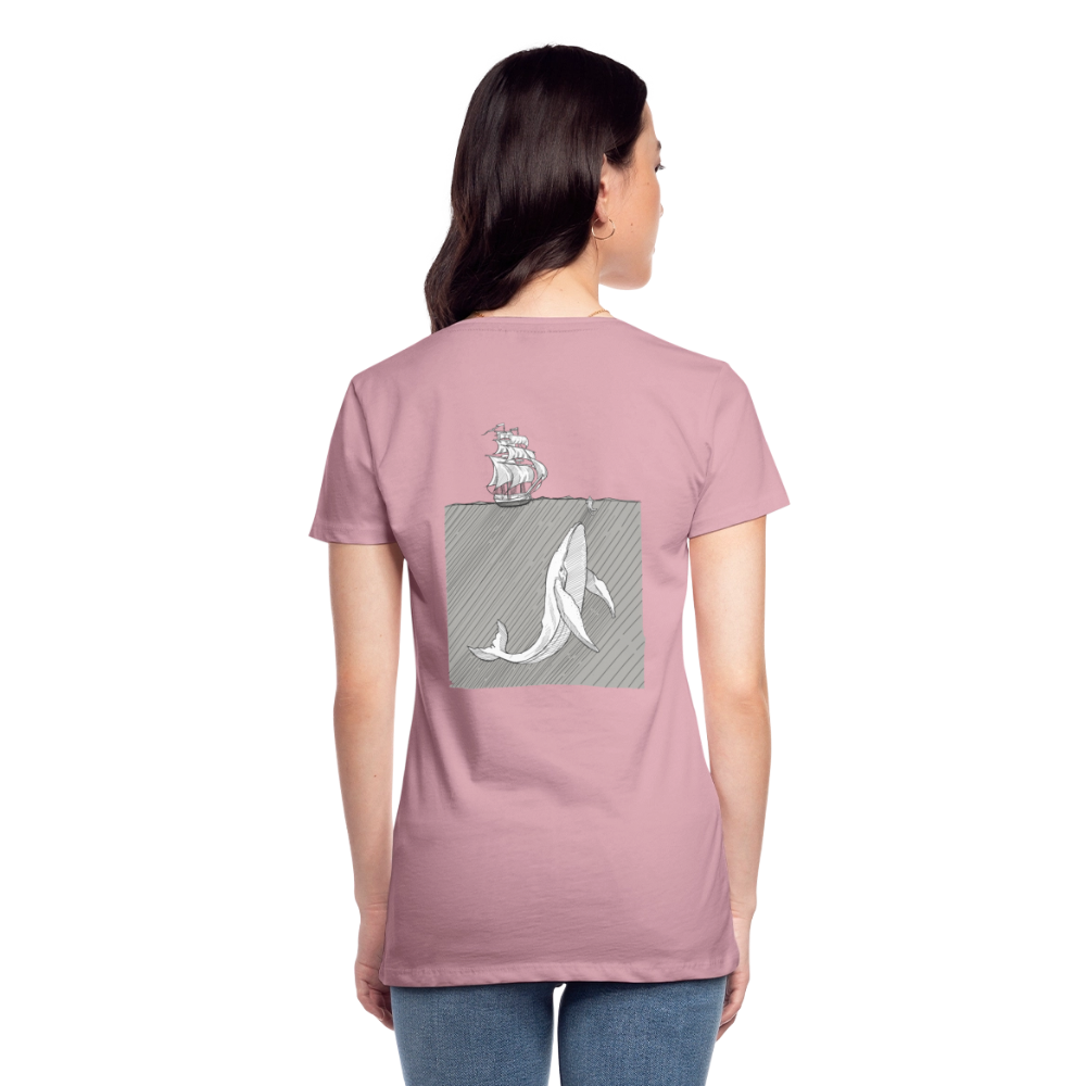saved by grace - Backprint Frauen T-Shirt - Hellrosa