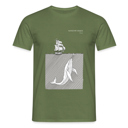 saved by grace - Männer T-Shirt - Militärgrün