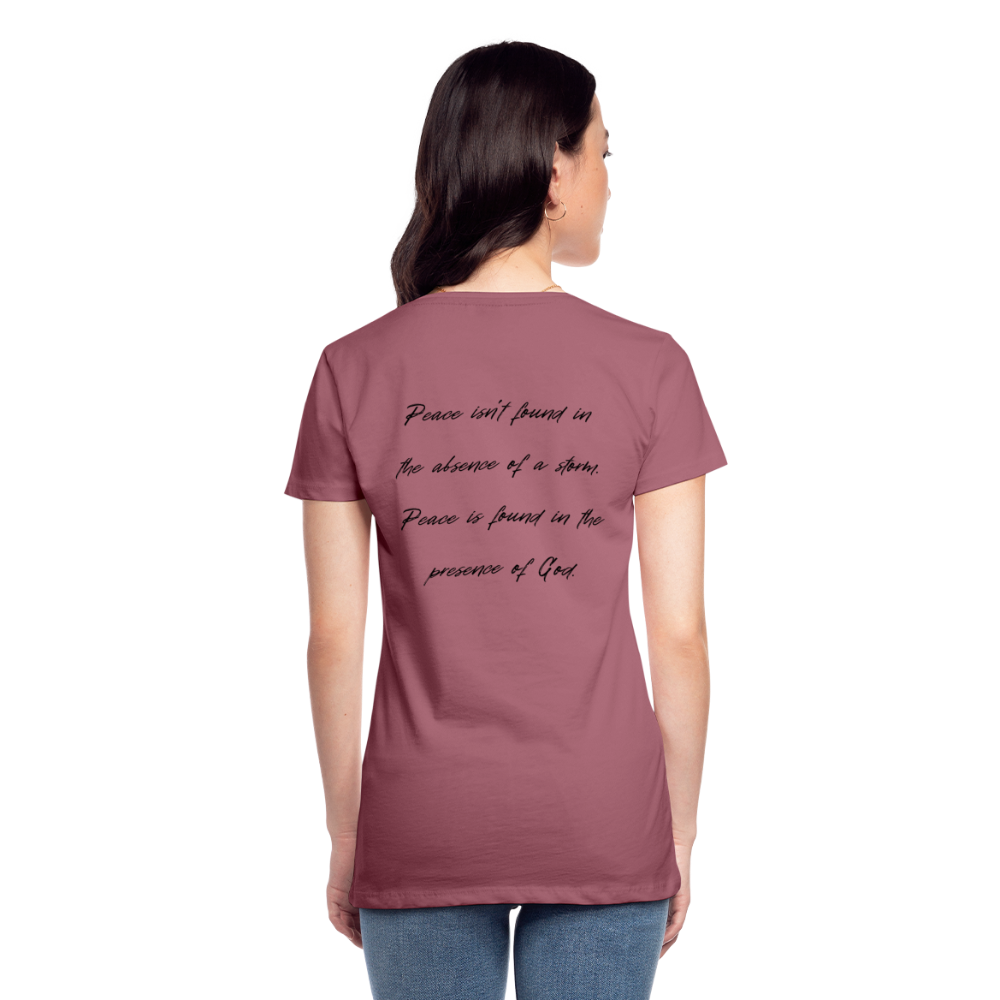 Peace in his presence - Frauen T-Shirt - Malve